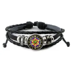 Кожаный браслет Ом Мани Падме Хум BSK-0277