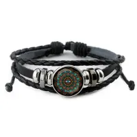 Кожаный браслет Мандала Глаз BSK-0282
