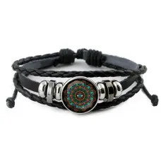 Кожаный браслет Мандала Глаз BSK-0282
