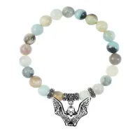 Браслет Летучая мышь (защита, счастье, успех), Амазонит BSP-25-12