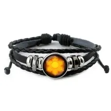 Кожаный браслет Свадхистхана чакра BSK-0290