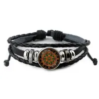 Кожаный браслет Мандала Глаз BSK-0292
