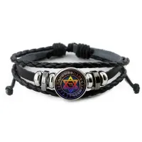 Кожаный браслет Звезда Давида BSK-A008