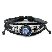 Кожаный браслет Волк BSK-A029