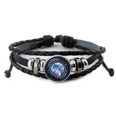 Кожаный браслет Волк BSK-A029