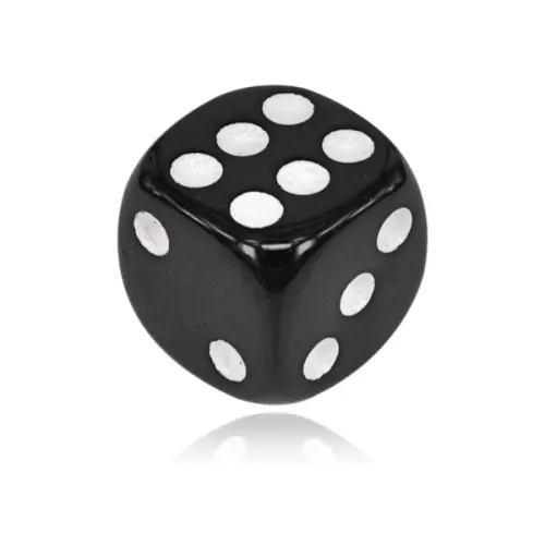 Игральный 6-гранный кубик, 13х13х13мм, цвет чёрно-белый KGB011-01