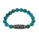 Браслет с 6-глазой бусиной Дзи и синт.камнем Хризоколла BSDS-16-21