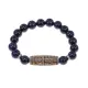 Браслет с 4-глазой бусиной Дзи и синт.камнем Синий авантюрин BSDS-21-02