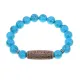 Браслет с 5-глазой бусиной Дзи и синт.камнем Бирюза BSDS-22-05