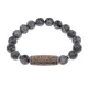 Браслет с 5-глазой бусиной Дзи и нат.камнем Лабрадор BSDS-22-08