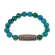 Браслет с 5-глазой бусиной Дзи и синт.камнем Хризоколла BSDS-22-21