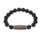 Браслет с 5-глазой бусиной Дзи и синт.камнем Шунгит BSDS-22-24