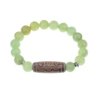 Браслет с 5-глазой бусиной Дзи и синтетическим камнем Оникс BSDS-22-26