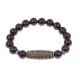 Браслет с 6-глазой бусиной Дзи и нат.камнем Гранат BSDS-24-06