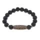Браслет с 6-глазой бусиной Дзи и нат.камнем Лава BSDS-24-09