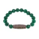 Браслет с 6-глазой бусиной Дзи и синтетическим камнем Малахит BSDS-24-12