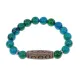 Браслет с 6-глазой бусиной Дзи и синт.камнем Хризоколла BSDS-24-21