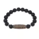 Браслет с 6-глазой бусиной Дзи и синтетическим камнем Шунгит BSDS-24-24