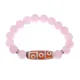 Браслет с 9-глазой бусиной Дзи и нат.камнем Розовый кварц BSDS-27-15