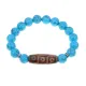 Браслет с 9-глазой бусиной Дзи и синт.камнем Бирюза BSDS-28-05