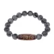Браслет с 9-глазой бусиной Дзи и нат.камнем Лабрадор BSDS-28-08