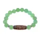 Браслет с 9-глазой бусиной Дзи и нат.камнем Нефрит BSDS-28-13