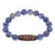 Браслет с 9-глазой бусиной Дзи и нат.камнем Содалит BSDS-28-18