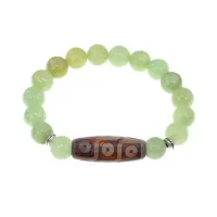 Браслет с 9-глазой бусиной Дзи и синт.камнем Оникс BSDS-28-26