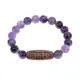 Браслет с 9-глазой бусиной Дзи и нат.камнем Аметист BSDS-29-03