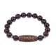 Браслет с 9-глазой бусиной Дзи и нат.камнем Гранат BSDS-29-06