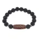 Браслет с 9-глазой бусиной Дзи и нат.камнем Лава BSDS-29-09