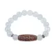 Браслет с 9-глазой бусиной Дзи и синт.камнем Лунный камень BSDS-29-11