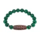 Браслет с 9-глазой бусиной Дзи и синт.камнем Малахит BSDS-29-12