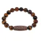 Браслет с 9-глазой бусиной Дзи и нат.камнем Тигровый глаз BSDS-29-19