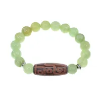 Браслет с 9-глазой бусиной Дзи и синтетическим камнем Оникс BSDS-29-26