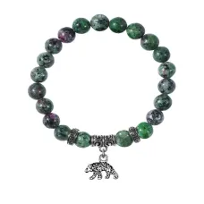Браслет Медведь (защита, сила, победа), Цоизит BSP-26-19