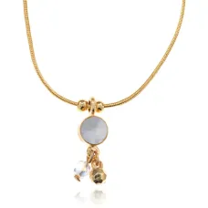 Кулон Кристалл на цепочке, цвет голубой UG002-1