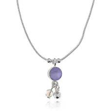 Кулон Кристалл на цепочке, цвет фиолетовый UG002-2