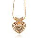 Кулон Сердце со стразами, цвет золотой UG010-1