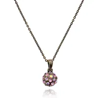 Кулон Шар со стразами, цвет розовый UG025-02