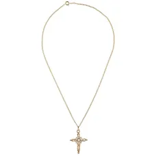 Кулон Крест со стразами UG027