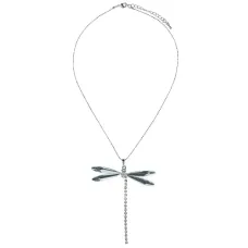 Кулон Бабочка со стразами светлый UG030-02