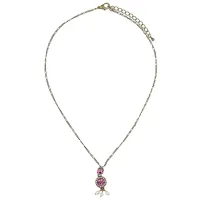 Кулон со стразами и жемчугом UG038