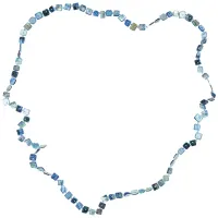 Колье из квадратных пластинок, цвет синий UG083-03