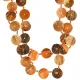 Колье пластины и бусины, оранжевое UG088-01