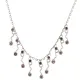 Колье со стразами, цвет лиловый UG098-02