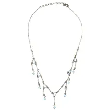 Колье с крупными кристаллами, цвет голубой UG119