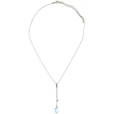 Колье голубой кристалл UG121