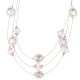 Колье из жемчуга и кристаллов, цвет розовый UG125-01