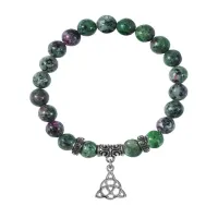 Браслет Трикветр (защита и гармония), Цоизит BSP-26-0069